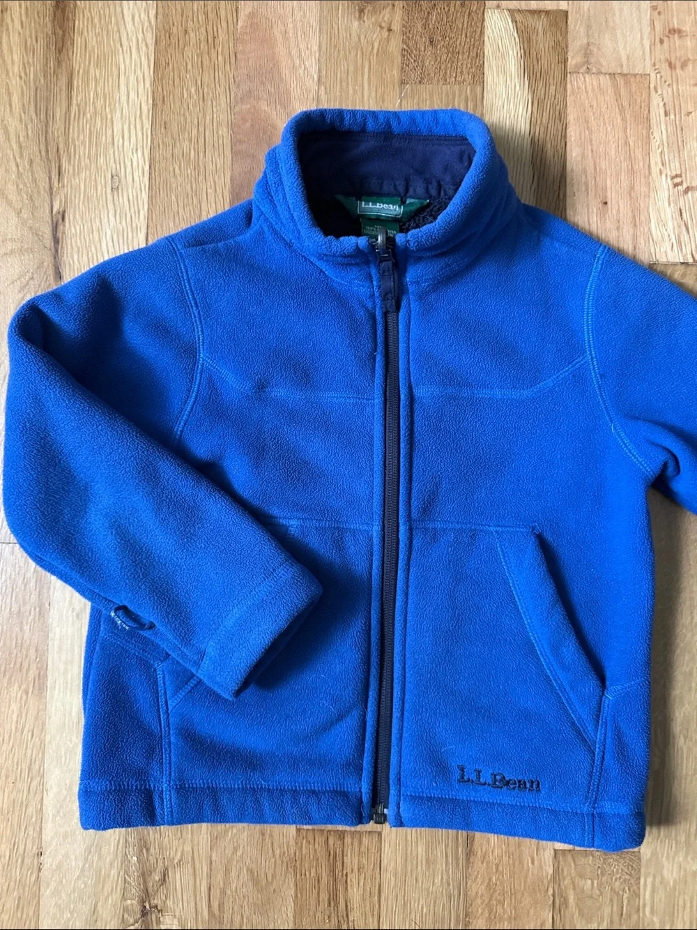 L.L. Bean Bright Blue Kids Full-Zip Fleece Jacket